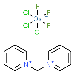 ChemSpider 2D Image | 1,1'-Methylenedipyridinium trichloro(trifluoro)osmate(2-) | C11H12Cl3F3N2Os