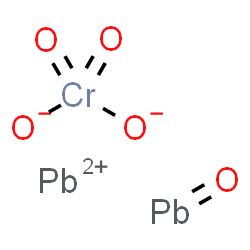 ChemSpider 2D Image | Lead(2+) dioxido(dioxo)chromium oxo-lambda~2~-plumbane (1:1:1) | CrO5Pb2