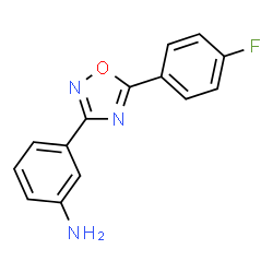 ChemSpider 2D Image | 3-[5-(4-Fluorophenyl)-1,2,4-oxadiazol-3-yl]aniline | C14H10FN3O