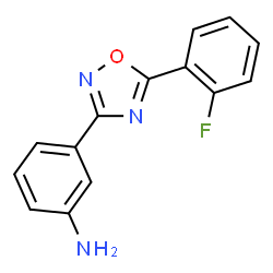 ChemSpider 2D Image | 3-[5-(2-Fluorophenyl)-1,2,4-oxadiazol-3-yl]aniline | C14H10FN3O