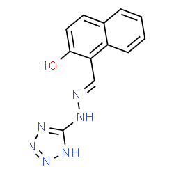 ChemSpider 2D Image | 1-[(E)-(1H-Tetrazol-5-ylhydrazono)methyl]-2-naphthol | C12H10N6O