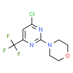ChemSpider 2D Image | 4-[4-Chloro-6-(trifluoromethyl)-2-pyrimidinyl]morpholine | C9H9ClF3N3O