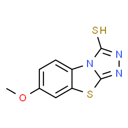 ChemSpider 2D Image | 7-Methoxy[1,2,4]triazolo[3,4-b][1,3]benzothiazole-3(2H)-thione | C9H7N3OS2
