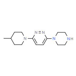 ChemSpider 2D Image | 3-(4-Methyl-1-piperidinyl)-6-(1-piperazinyl)pyridazine | C14H23N5