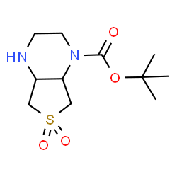 ChemSpider 2D Image | 2-Methyl-2-propanyl hexahydrothieno[3,4-b]pyrazine-1(2H)-carboxylate 6,6-dioxide | C11H20N2O4S