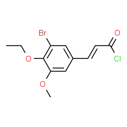 ChemSpider 2D Image | (2E)-3-(3-Bromo-4-ethoxy-5-methoxyphenyl)acryloyl chloride | C12H12BrClO3