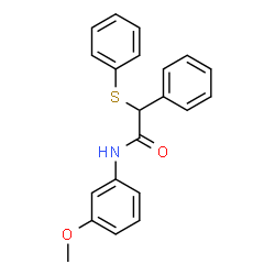 ChemSpider 2D Image | N-(3-Methoxyphenyl)-2-phenyl-2-(phenylsulfanyl)acetamide | C21H19NO2S