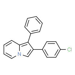 ChemSpider 2D Image | 2-(4-Chlorophenyl)-1-phenylindolizine | C20H14ClN