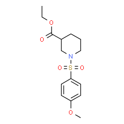ChemSpider 2D Image | Ethyl 1-[(4-methoxyphenyl)sulfonyl]-3-piperidinecarboxylate | C15H21NO5S