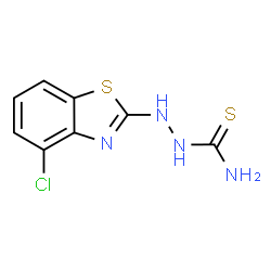 ChemSpider 2D Image | 2-(4-Chloro-1,3-benzothiazol-2-yl)hydrazinecarbothioamide | C8H7ClN4S2