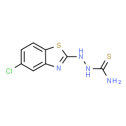ChemSpider 2D Image | 2-(5-Chloro-1,3-benzothiazol-2-yl)hydrazinecarbothioamide | C8H7ClN4S2