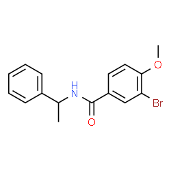 ChemSpider 2D Image | 3-Bromo-4-methoxy-N-(1-phenylethyl)benzamide | C16H16BrNO2