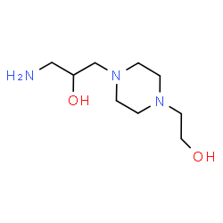 ChemSpider 2D Image | 1-Amino-3-[4-(2-hydroxyethyl)-1-piperazinyl]-2-propanol | C9H21N3O2