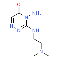 ChemSpider 2D Image | 4-Amino-3-{[2-(dimethylamino)ethyl]amino}-1,2,4-triazin-5(4H)-one | C7H14N6O
