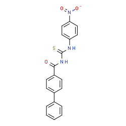 ChemSpider 2D Image | N-[(4-Nitrophenyl)carbamothioyl]-4-biphenylcarboxamide | C20H15N3O3S