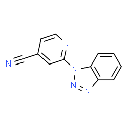 ChemSpider 2D Image | 2-(1H-Benzotriazol-1-yl)isonicotinonitrile | C12H7N5