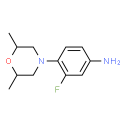ChemSpider 2D Image | 4-(2,6-Dimethyl-4-morpholinyl)-3-fluoroaniline | C12H17FN2O