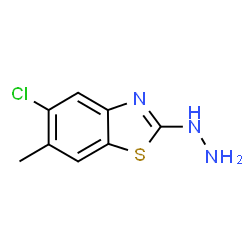 ChemSpider 2D Image | 5-Chloro-2-hydrazino-6-methyl-1,3-benzothiazole | C8H8ClN3S