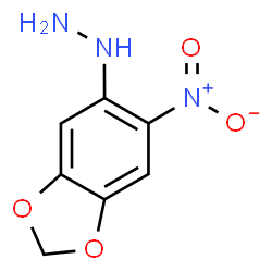 ChemSpider 2D Image | (6-Nitro-1,3-benzodioxol-5-yl)hydrazine | C7H7N3O4