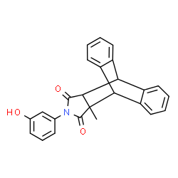 ChemSpider 2D Image | 17-(3-Hydroxyphenyl)-15-methyl-17-azapentacyclo[6.6.5.0~2,7~.0~9,14~.0~15,19~]nonadeca-2,4,6,9,11,13-hexaene-16,18-dione | C25H19NO3