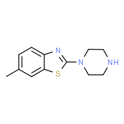 ChemSpider 2D Image | 6-methyl-2-piperazin-1-yl-1,3-benzothiazole | C12H15N3S