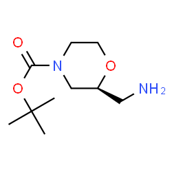 ChemSpider 2D Image | tert-Butyl-(2S)-2-(aminomethyl)morpholin-4-carboxylat | C10H20N2O3