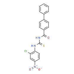 ChemSpider 2D Image | N-[(2-Chloro-4-nitrophenyl)carbamothioyl]-4-biphenylcarboxamide | C20H14ClN3O3S