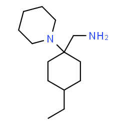 ChemSpider 2D Image | 1-[4-Ethyl-1-(1-piperidinyl)cyclohexyl]methanamine | C14H28N2