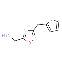 ChemSpider 2D Image | 1-[3-(2-Thienylmethyl)-1,2,4-oxadiazol-5-yl]methanamine | C8H9N3OS