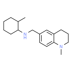 ChemSpider 2D Image | 2-methyl-N-((1-methyl-1,2,3,4-tetrahydroquinolin-6-yl)methyl)cyclohexanamine | C18H28N2