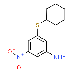 ChemSpider 2D Image | 3-(Cyclohexylsulfanyl)-5-nitroaniline | C12H16N2O2S