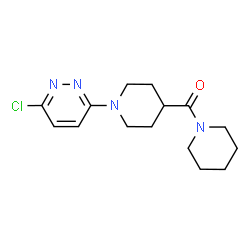 ChemSpider 2D Image | 3-CHLORO-6-[4-(PIPERIDINE-1-CARBONYL)PIPERIDIN-1-YL]PYRIDAZINE | C15H21ClN4O