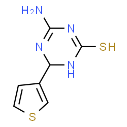 ChemSpider 2D Image | 4-amino-6-(thiophen-3-yl)-1,6-dihydro-1,3,5-triazine-2-thiol | C7H8N4S2