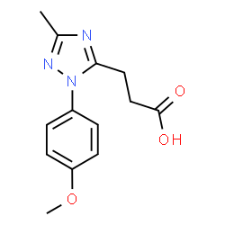 ChemSpider 2D Image | 3-[2-(4-methoxyphenyl)-5-methyl-1,2,4-triazol-3-yl]propanoic acid | C13H15N3O3