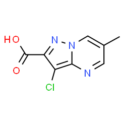 ChemSpider 2D Image | 3-Chloro-6-methylpyrazolo[1,5-a]pyrimidine-2-carboxylic acid | C8H6ClN3O2