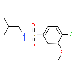 ChemSpider 2D Image | 4-Chloro-N-isobutyl-3-methoxybenzenesulfonamide | C11H16ClNO3S