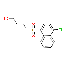ChemSpider 2D Image | 4-Chloro-N-(3-hydroxypropyl)-1-naphthalenesulfonamide | C13H14ClNO3S