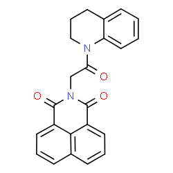 ChemSpider 2D Image | 2-[2-(3,4-Dihydro-1(2H)-quinolinyl)-2-oxoethyl]-1H-benzo[de]isoquinoline-1,3(2H)-dione | C23H18N2O3