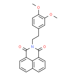 ChemSpider 2D Image | 2-[2-(3,4-Dimethoxy-phenyl)-ethyl]-benzo[de]isoquinoline-1,3-dione | C22H19NO4