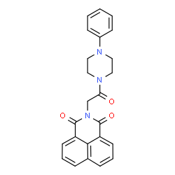 ChemSpider 2D Image | 2-[2-Oxo-2-(4-phenyl-piperazin-1-yl)-ethyl]-benzo[de]isoquinoline-1,3-dione | C24H21N3O3