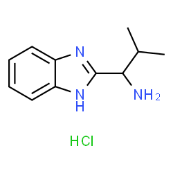 ChemSpider 2D Image | 1-(1H-Benzo[d]imidazol-2-yl)-2-methylpropan-1-amine hydrochloride | C11H16ClN3