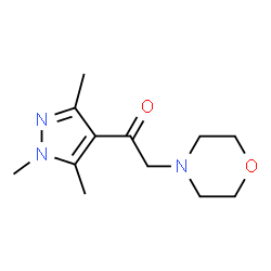 ChemSpider 2D Image | 2-(morpholin-4-yl)-1-(1,3,5-trimethylpyrazol-4-yl)ethanone | C12H19N3O2