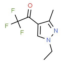ChemSpider 2D Image | 1-(1-ethyl-3-methylpyrazol-4-yl)-2,2,2-trifluoroethanone | C8H9F3N2O