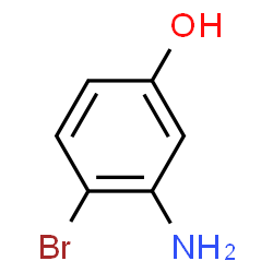 ChemSpider 2D Image | 3-Amino-4-bromophenol | C6H6BrNO