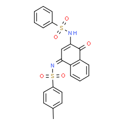 ChemSpider 2D Image | 4-Methyl-N-[(1Z)-4-oxo-3-[(phenylsulfonyl)amino]-1(4H)-naphthalenylidene]benzenesulfonamide | C23H18N2O5S2