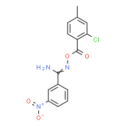 ChemSpider 2D Image | N'-[(2-Chloro-4-methylbenzoyl)oxy]-3-nitrobenzenecarboximidamide | C15H12ClN3O4