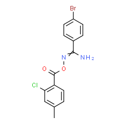 ChemSpider 2D Image | 4-Bromo-N'-[(2-chloro-4-methylbenzoyl)oxy]benzenecarboximidamide | C15H12BrClN2O2