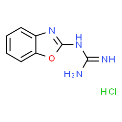 ChemSpider 2D Image | 1-(1,3-Benzoxazol-2-yl)guanidine hydrochloride (1:1) | C8H9ClN4O