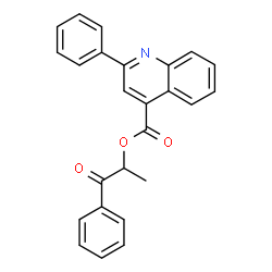 ChemSpider 2D Image | 1-Oxo-1-phenyl-2-propanyl 2-phenyl-4-quinolinecarboxylate | C25H19NO3