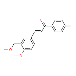 ChemSpider 2D Image | (2E)-1-(4-Iodophenyl)-3-[4-methoxy-3-(methoxymethyl)phenyl]-2-propen-1-one | C18H17IO3